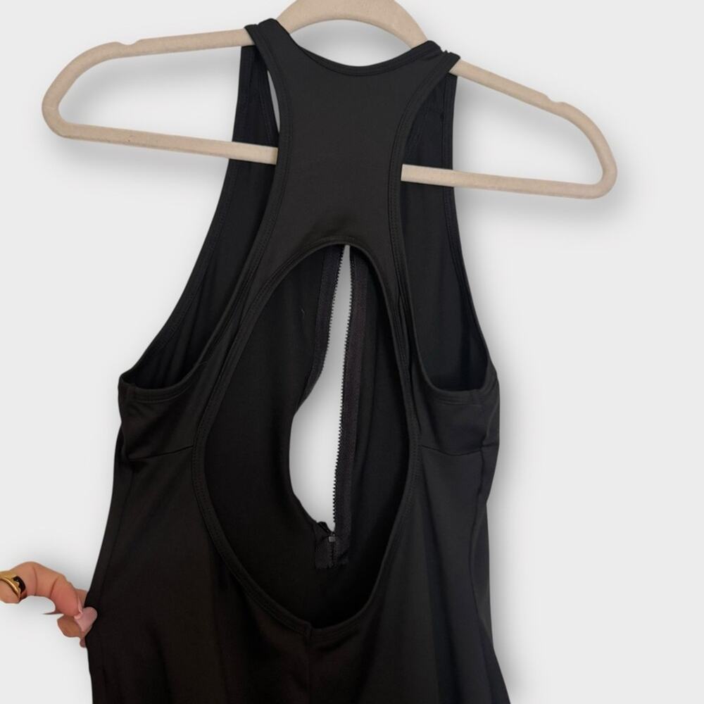 Fashion Nova halter zip up black compression Athlesure  jumpsuit - Picture 6 of 10
